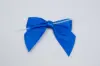 4W x 3-1/4 Bow, Pre-Tied Satin Bows With Wire Twist, Royal Blue Satin