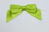 4W x 3-1/4 Bow, Pre-Tied Satin Bows With Wire Twist, Kiwi Satin