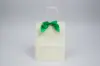 4W x 3-1/4 Bow, Pre-Tied Satin Bows With Wire Twist, Emerald Satin