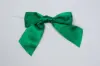 4W x 3-1/4 Bow, Pre-Tied Satin Bows With Wire Twist, Forest Satin
