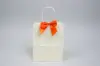 4W x 3-1/4 Bow, Pre-Tied Satin Bows With Wire Twist, Orange Satin