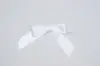 3W x 2-3/4 Bow, Pre-Tied Satin Bows With Wire Twist, White Satin