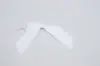 3W x 2-3/4 Bow, Pre-Tied Satin Bows With Wire Twist, White Satin
