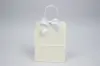 4W x 3-1/4 Bow, Pre-Tied Satin Bows With Wire Twist, White Satin