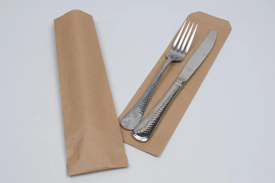 2-3/4W x 10L, Silverware Bags, Natural Kraft