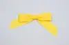 3-1/2W x 2-3/4 Bow, Pre-Tied Grosgrain Bows With Wire Twist, Maize Grosgrain