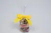 3-1/2W x 2-3/4 Bow, Pre-Tied Grosgrain Bows With Wire Twist, Maize Grosgrain
