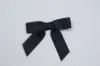 3-1/2W x 2-3/4 Bow, Pre-Tied Grosgrain Bows With Wire Twist, Black Grosgrain