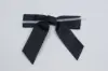 3-1/2W x 2-3/4 Bow, Pre-Tied Grosgrain Bows With Wire Twist, Black Grosgrain