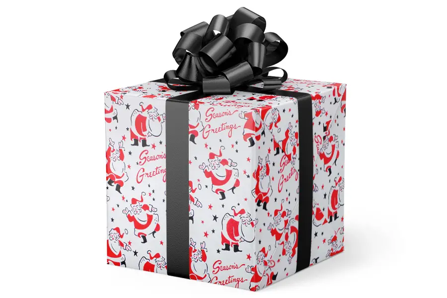 24W x 417 ft, Holiday Wrapping Paper, Santa Song and Dance