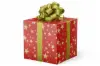 24W x 417 ft, Holiday Wrapping Paper, Gold Red Stars