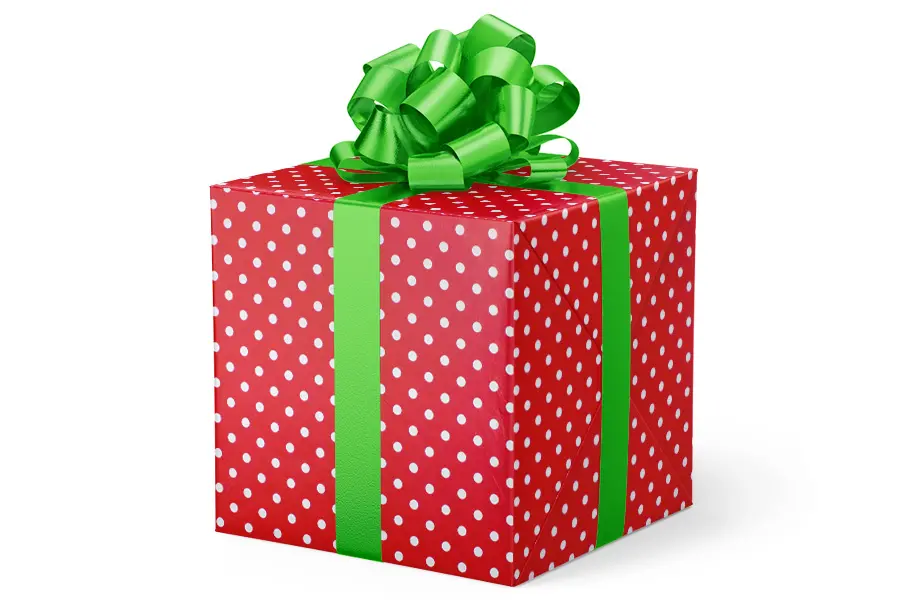 24W x 417 ft, Everyday Wrapping Paper, Red-White Dots