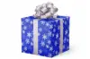 24W x 417 ft, Holiday Wrapping Paper, Blue Snowflake