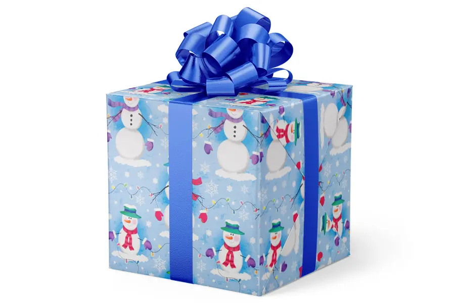 24W x 417 ft, Holiday Wrapping Paper, Frosty Lights