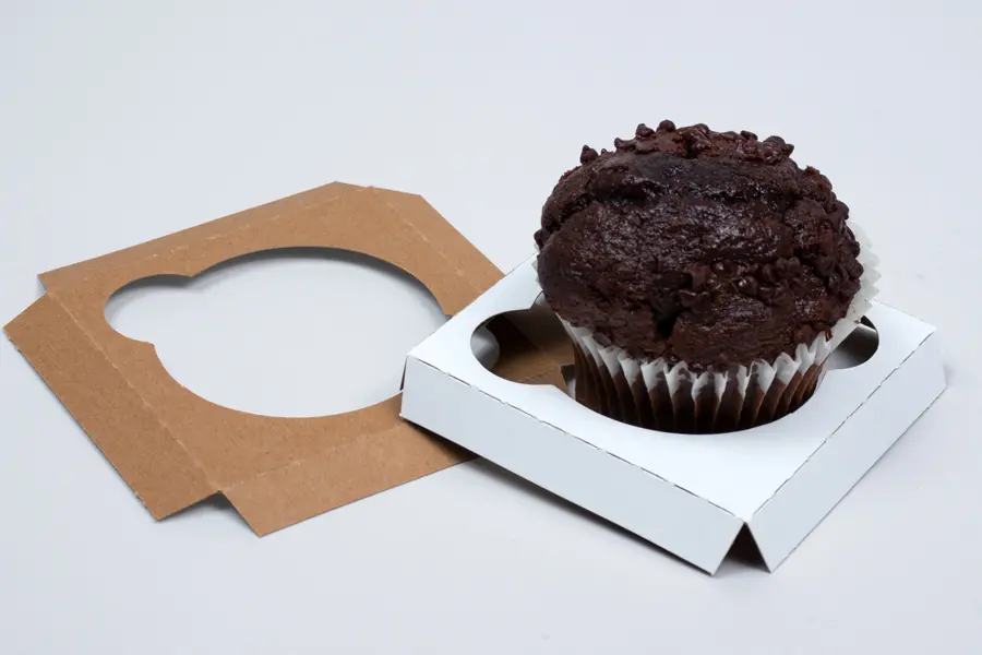 6 Cup Jumbo Cupcake Inserts for Bakery Boxes