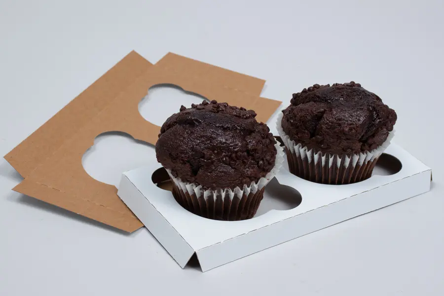 2 Cup Jumbo Cupcake Inserts for Bakery Boxes