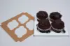 4 Cup Jumbo Cupcake Inserts for Bakery Boxes