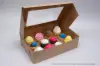 14L x 10W x 4H, Natural Kraft Bakery Boxes with Window, Natural Kraft