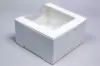 8L x 8W x 4H, Window Bakery Boxes, White