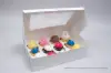 14L x 10W x 4H, Window Bakery Boxes, White