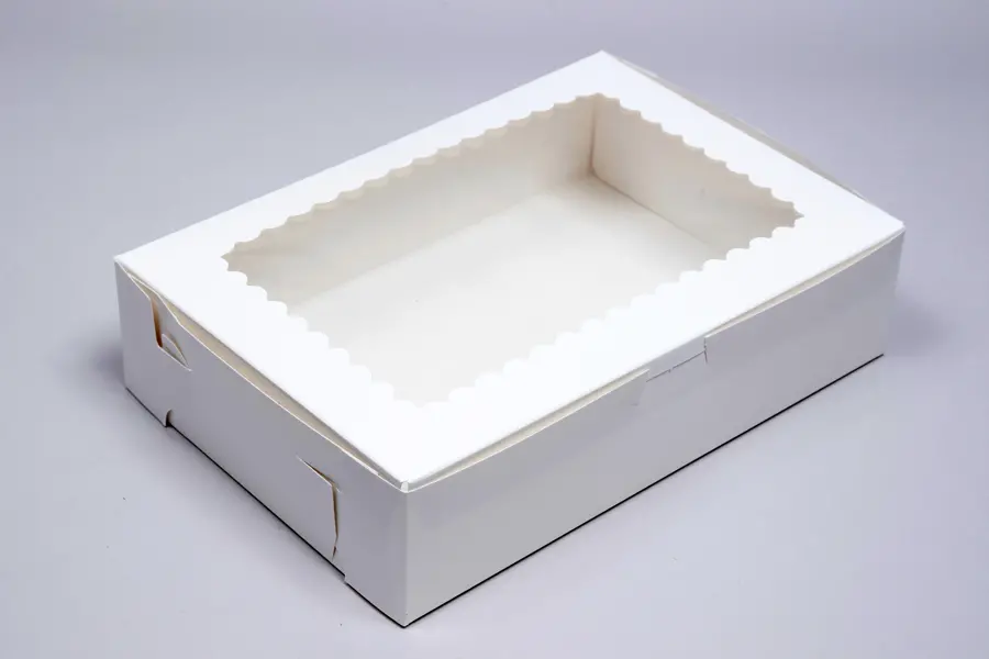 10L x 7W x 2-1/2H, Window Bakery Boxes, White