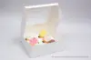 10L x 10W x 4H, Window Bakery Boxes, White