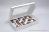 14L x 10W x 2-1/2H, Window Bakery Boxes, White