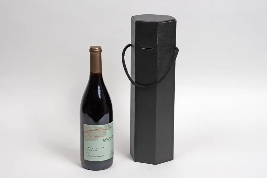 3-3/4L x 3-3/4W x 14H, Italian Wine Boxes, Nero Black