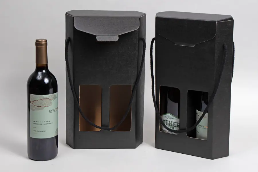 8L x 3-1/2W x 14H, Italian Wine Boxes, Nero Black