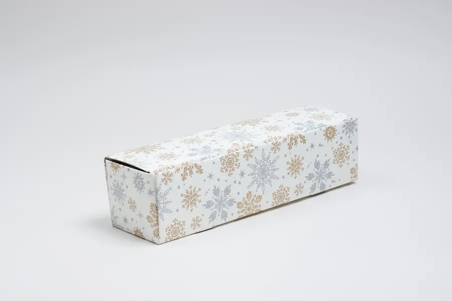 3-3/4L x 3-3/4W x 13-3/8H, Italian Wine Boxes, Alpine Snowflake