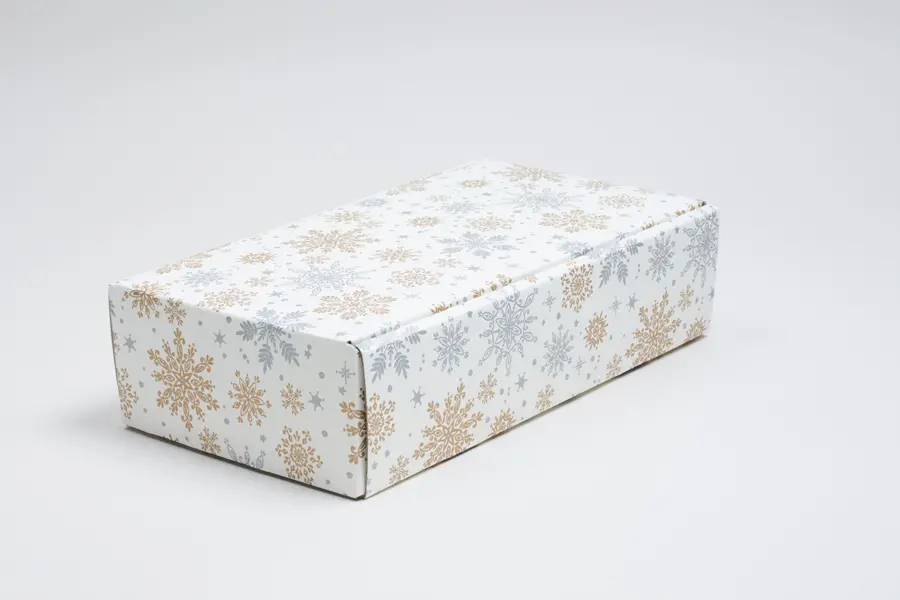 7-1/4L x 3-1/4W x 13-3/8H, Italian Wine Boxes, Alpine Snowflake