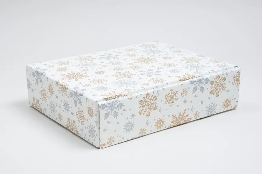11L x 3-1/2W x 13-3/8H, Italian Wine Boxes, Alpine Snowflake