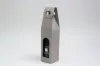 3-1/2L x 3-1/2W x 15H, Grey Groove Italian Wine Boxes, Gris Gray Groove
