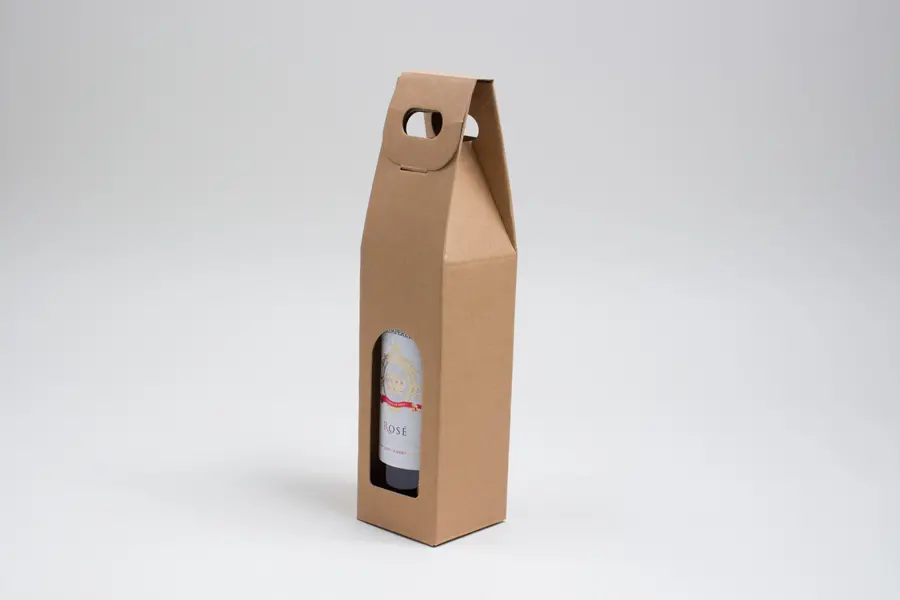 3-1/2L x 3-1/2W x 15H, Jar Gift Boxes Carriers, Natural Kraft