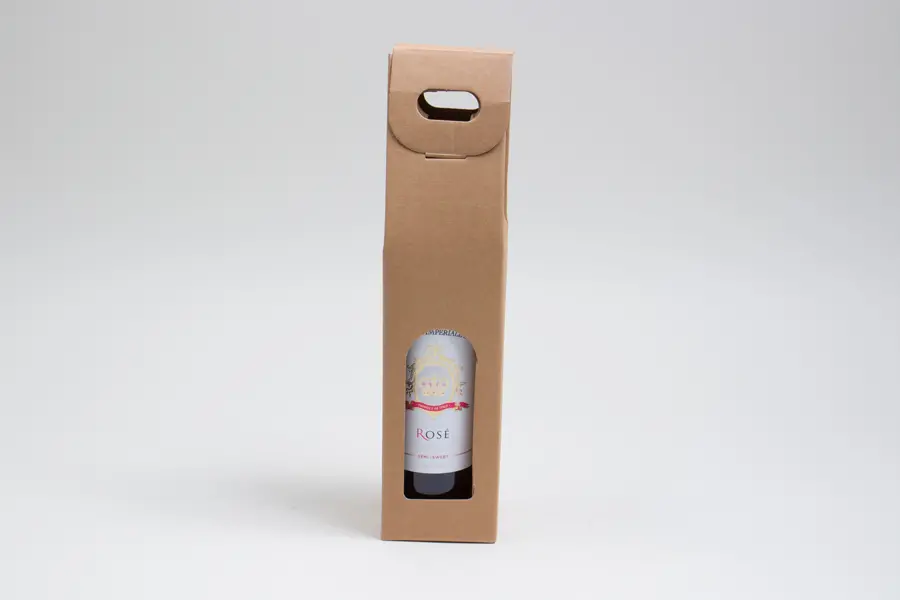 3-1/2L x 3-1/2W x 15H, Jar Gift Boxes Carriers, Natural Kraft