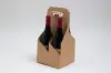 7W x 7L x 13-3/4H, Wine Bottle Carrier, Natural Kraft
