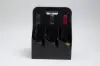 10-5/8W x 7L x 13-3/4H, Wine Bottle Carrier, Black
