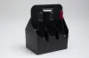 10-5/8W x 7L x 13-3/4H, Wine Bottle Carrier, Black