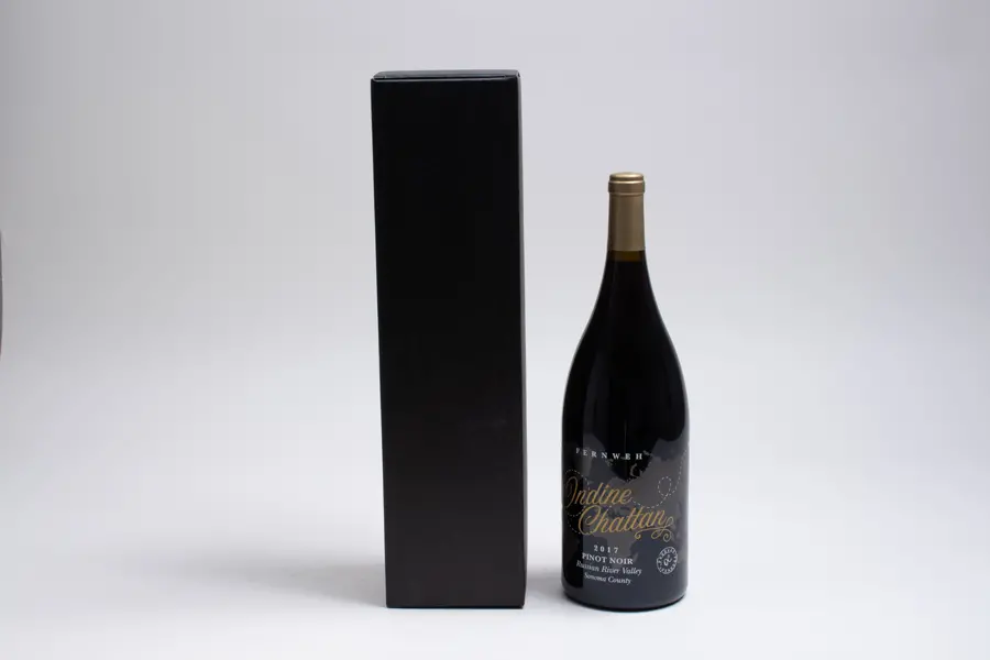 4-1/2L x 4-1/2W x 16-3/4H, Italian Wine Boxes, Nero Black