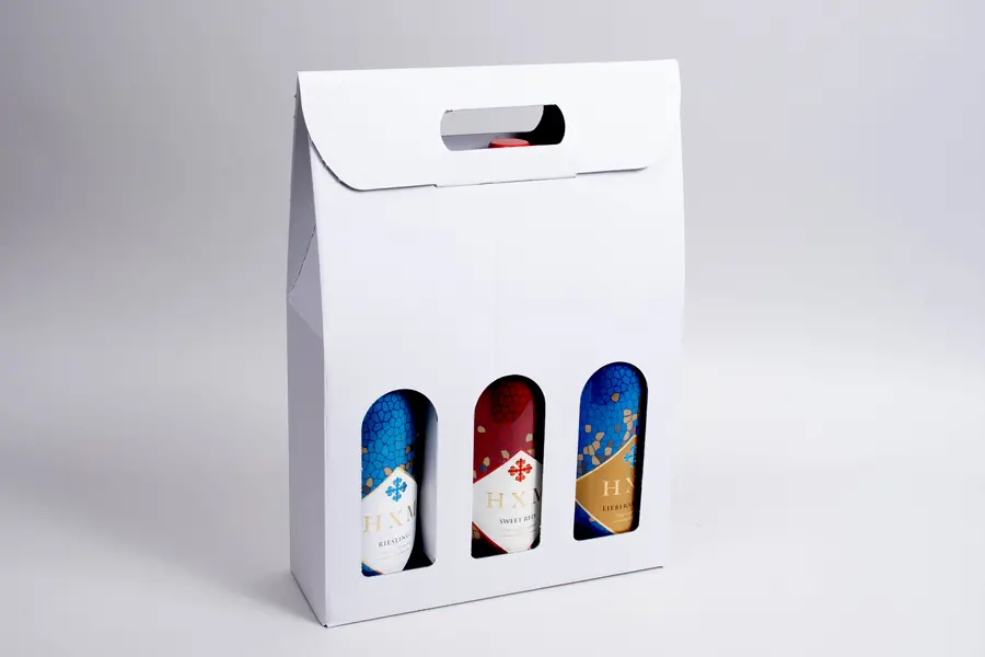 10-5/8L x 3-1/2W x 15H, Jar Gift Boxes Carriers, White