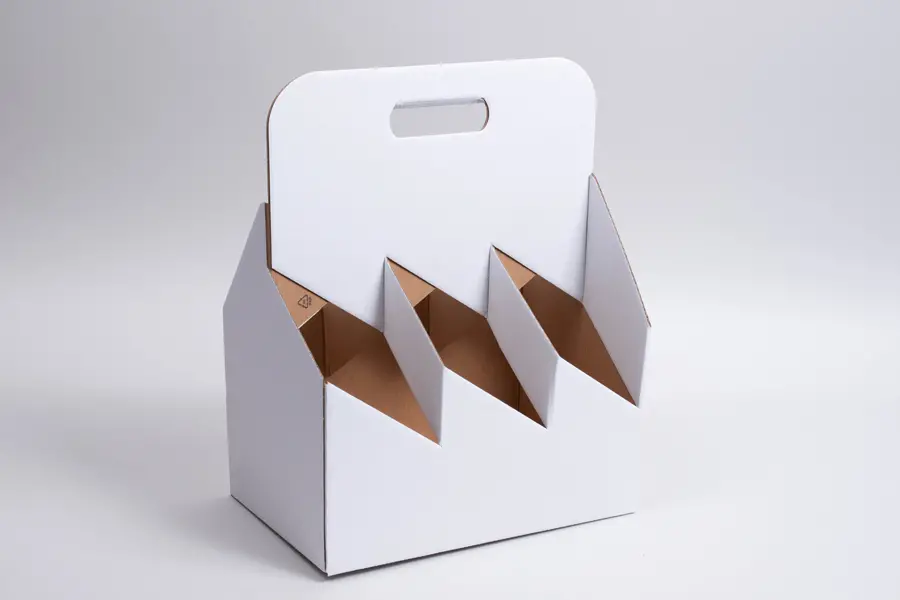 10-5/8L x 7W x 13-3/4H, Jar Gift Boxes Carriers, White
