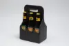 5-1/8W x 7-5/8L x 11-3/8H, Beer Bottle Carrier, Black