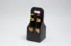 5-1/8W x 5-1/8L x 11-3/8H, Beer Bottle Carrier, Black