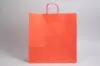 17-1/4W x 6D x 18H, Tinted Colors on Kraft Base Paper Bags with Twisted Paper Handles, Bright Warm Red
