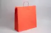 17-1/4W x 6D x 18H, Tinted Colors on Kraft Base Paper Bags with Twisted Paper Handles, Bright Warm Red