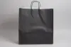 12-1/2W x 4-3/4D x 15-3/4H, Tinted Colors on Kraft Base Paper Bags with Twisted Paper Handles, Black