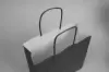 12-1/2W x 4-3/4D x 15-3/4H, Tinted Colors on Kraft Base Paper Bags with Twisted Paper Handles, Black