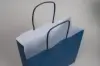 12-1/2W x 4-3/4D x 15-3/4H, Tinted Colors on Kraft Base Paper Bags with Twisted Paper Handles, Bright Navy Blue