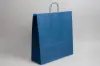 17-1/4W x 6D x 18H, Tinted Colors on Kraft Base Paper Bags with Twisted Paper Handles, Bright Navy Blue