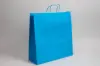 17-1/4W x 6D x 18H, Tinted Colors on Kraft Base Paper Bags with Twisted Paper Handles, Bright Process Blue